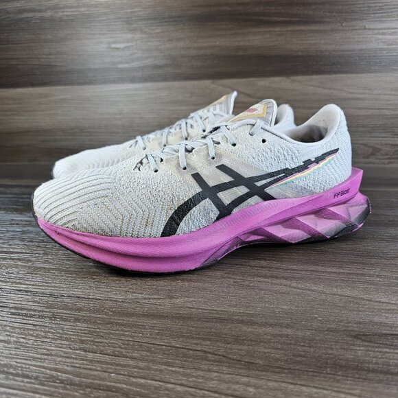 Asics Novablast FF Blast Gray Purple Running Shoes 1012B006 - Women's Size 11 - Picture 1 of 16